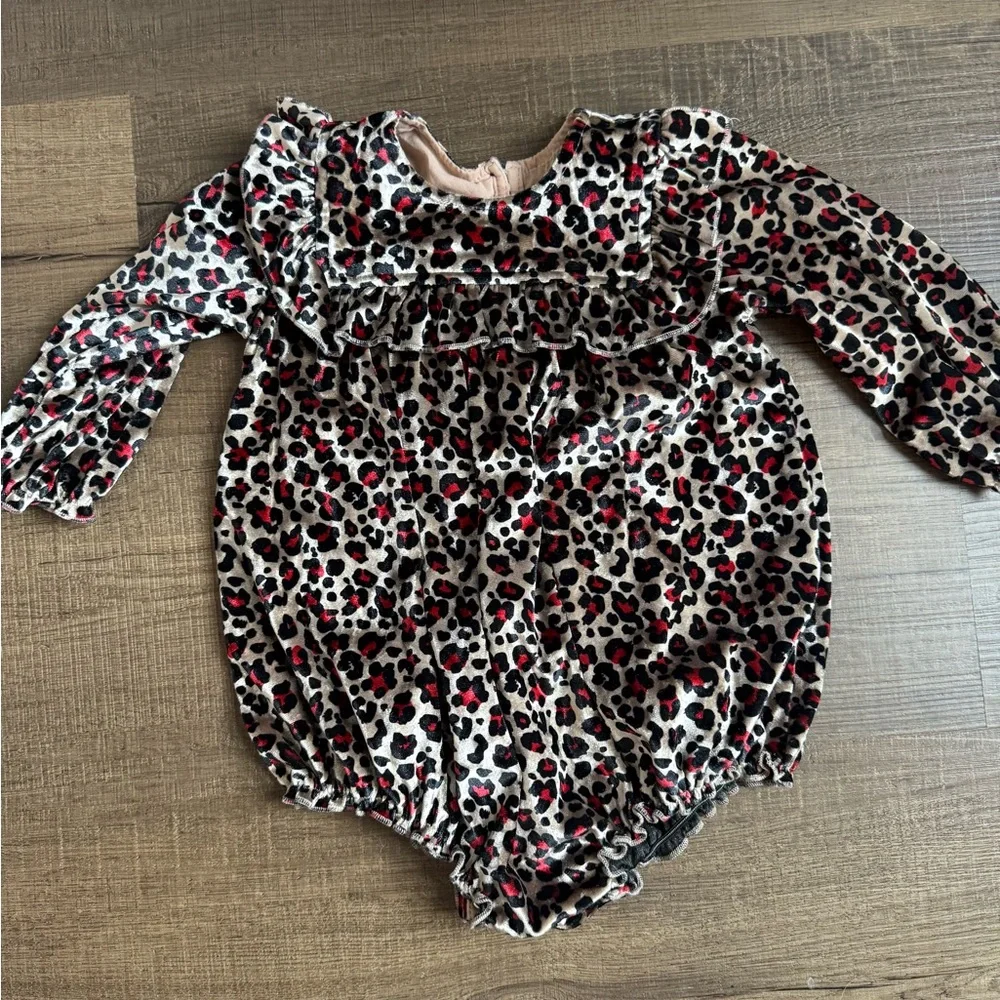 Pink Chicken Kids Leopard Print Romper - Picture 1 of 1